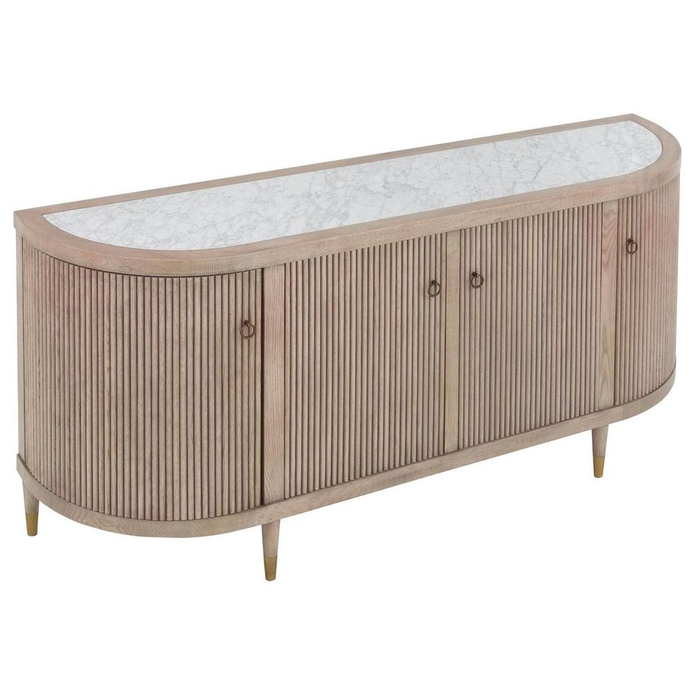 Everett Credenza - Biscotti - Marble