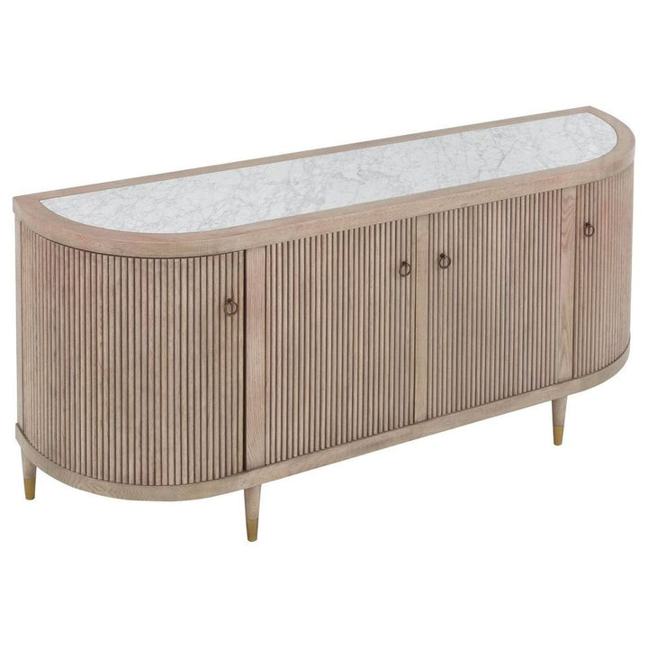Everett Credenza - Biscotti - Marble