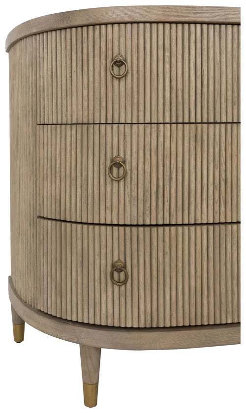 Everett Three Drawer Demilune Chest