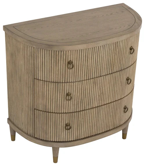 Everett Three Drawer Demilune Chest