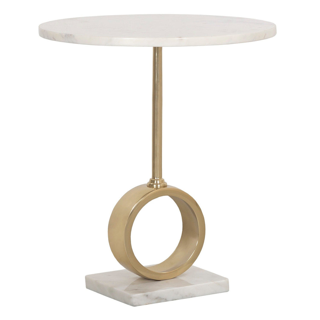 Cosmotini Drink Table - Carrara Marble and Metal