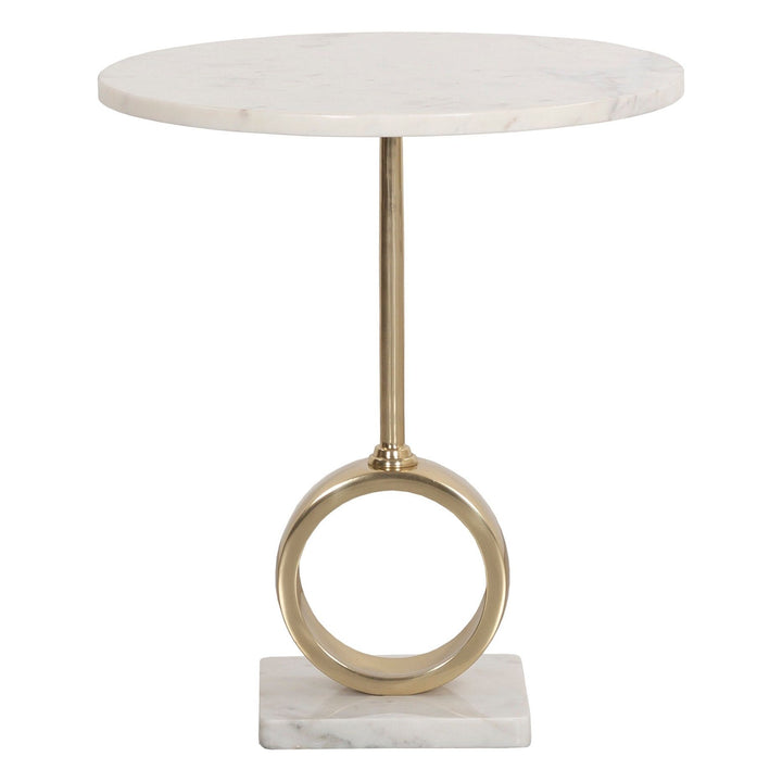 Cosmotini Drink Table - Carrara Marble and Metal