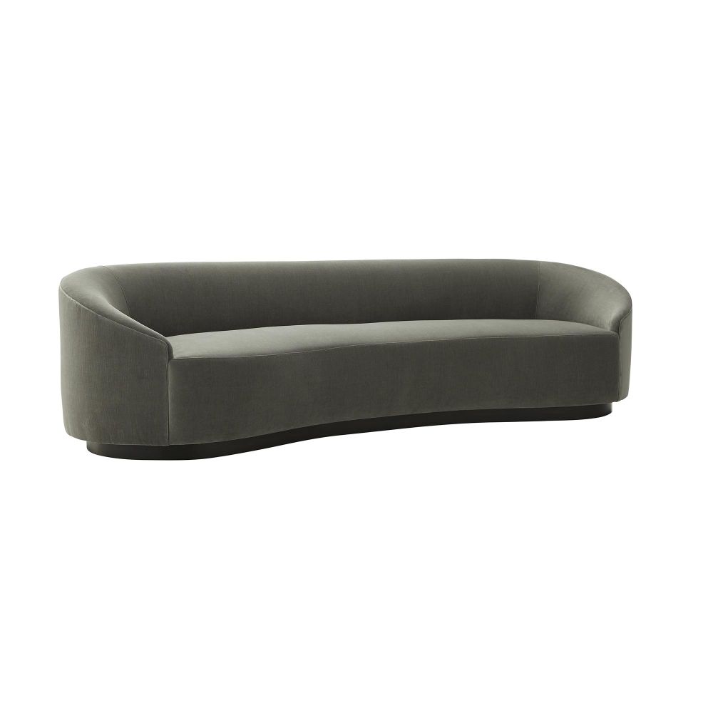Sofas Carver Sofa Sharkskin Velvet Grey Ash - Gray