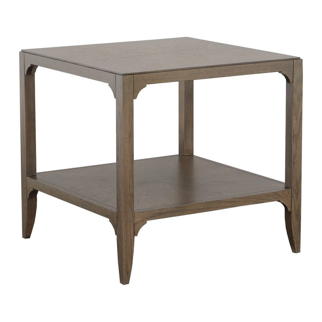 Kendrick Lamp Table - Modern Truffle - Red Oak Solids