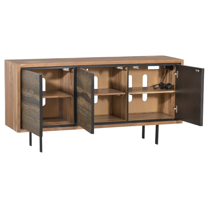 Sundries Desert Storm Credenza - Acacia Solids & Sandstone Solid Iron