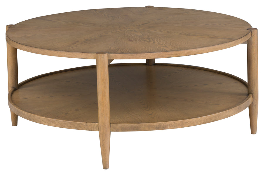 Fairfield Chair Maxwell Round Cocktail Table Sunlit Oak