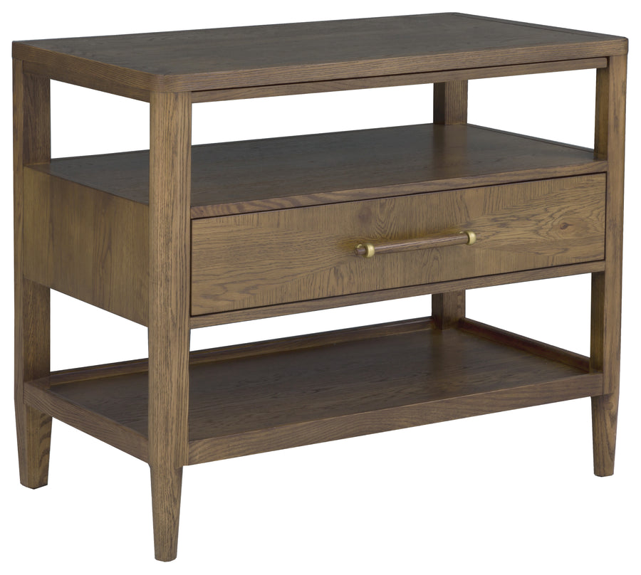 Fairfield Chair Maxwell Nightstand One Drawer with Open Shelf / Caramel