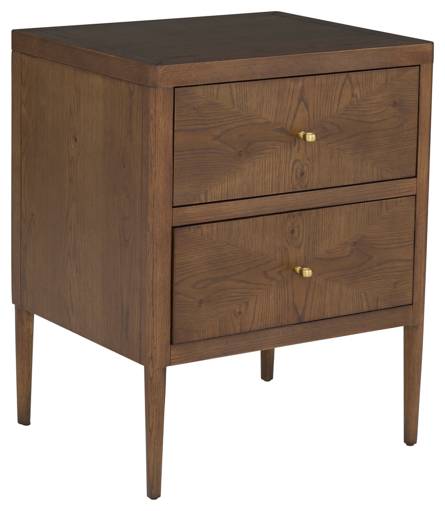 Fairfield Chair Maxwell Petite Nightstand Two Drawers / Caramel
