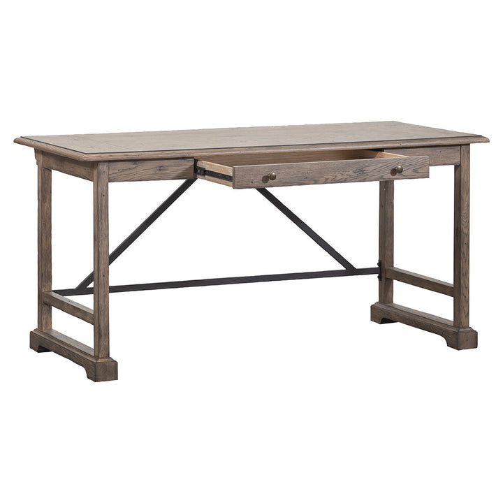 Arcadian Writing Desk - Burnished Oak - White Oak Solids