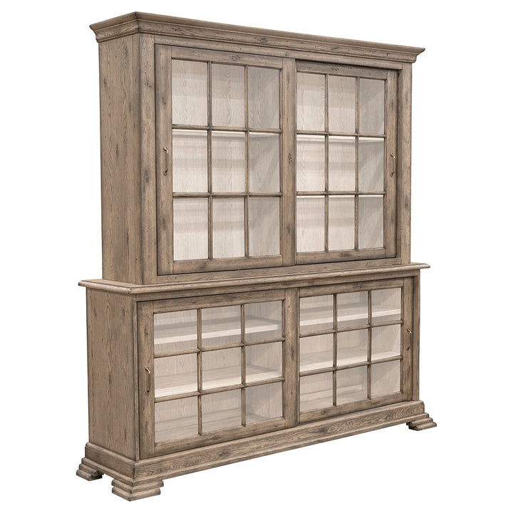 Arcadian Sliding Glass Door Credenza - Burnished Oak - White Oak Solids