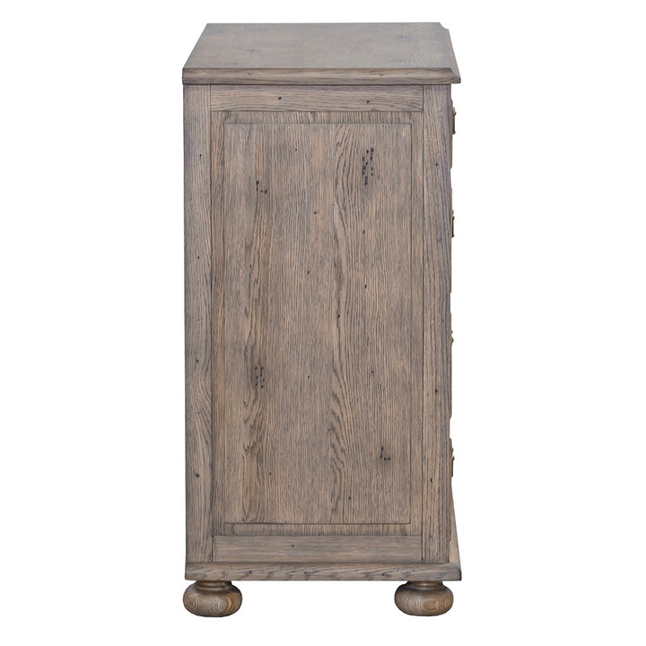 Arcadian Five Drawer Chest - Burnished Oak - White Oak Solids