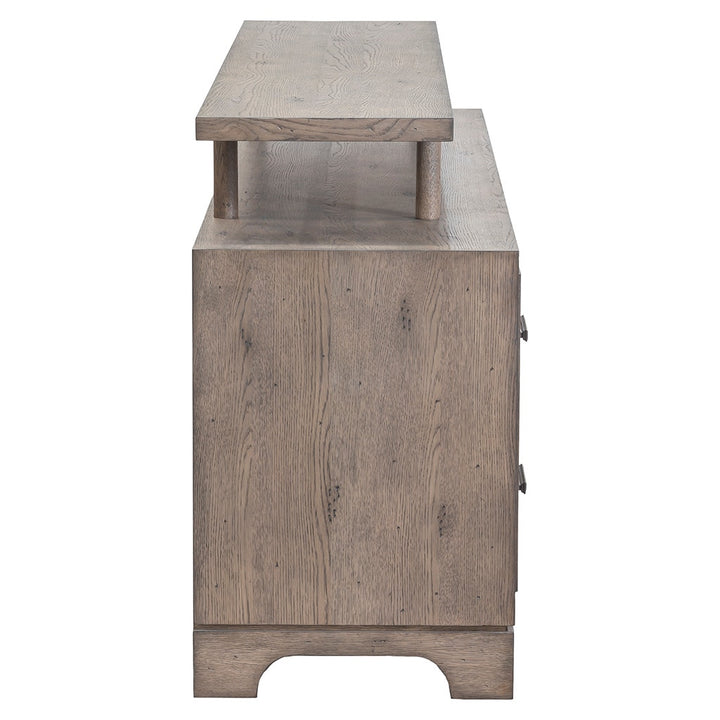 Arcadian Media Credenza - Burnished Oak - White Oak Solids