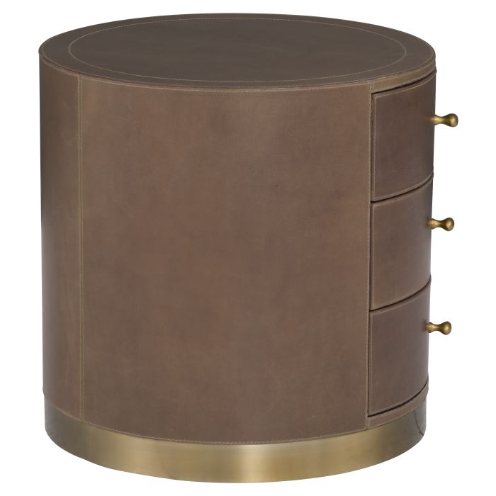 Dimitri Three Drawer Round End Table