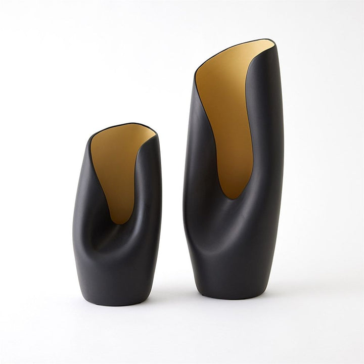 Vases Avian Vase-Black/Gold-Lg