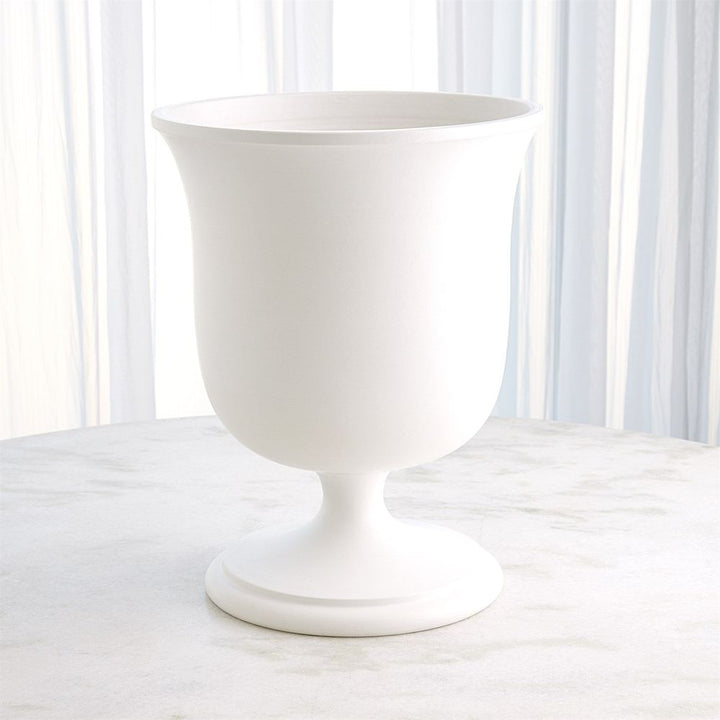 Villa Chalice Compote-Matte White-Lg