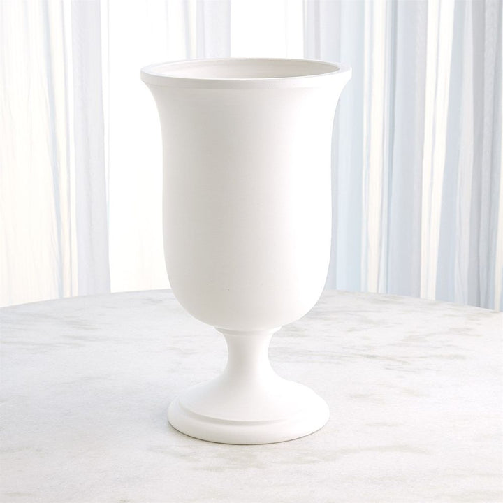 Villa Chalice Compote-Matte White-Lg