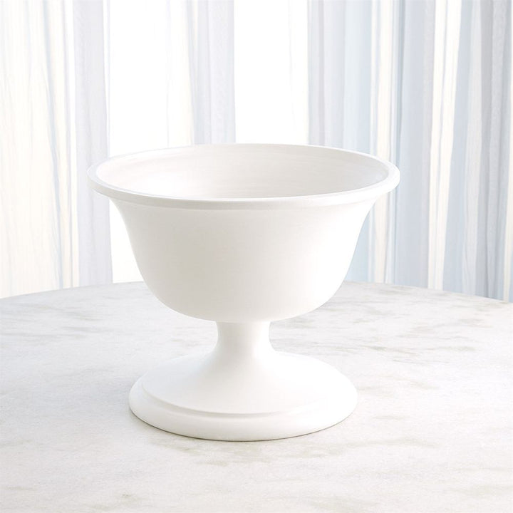 Villa Chalice Compote-Matte White-Lg