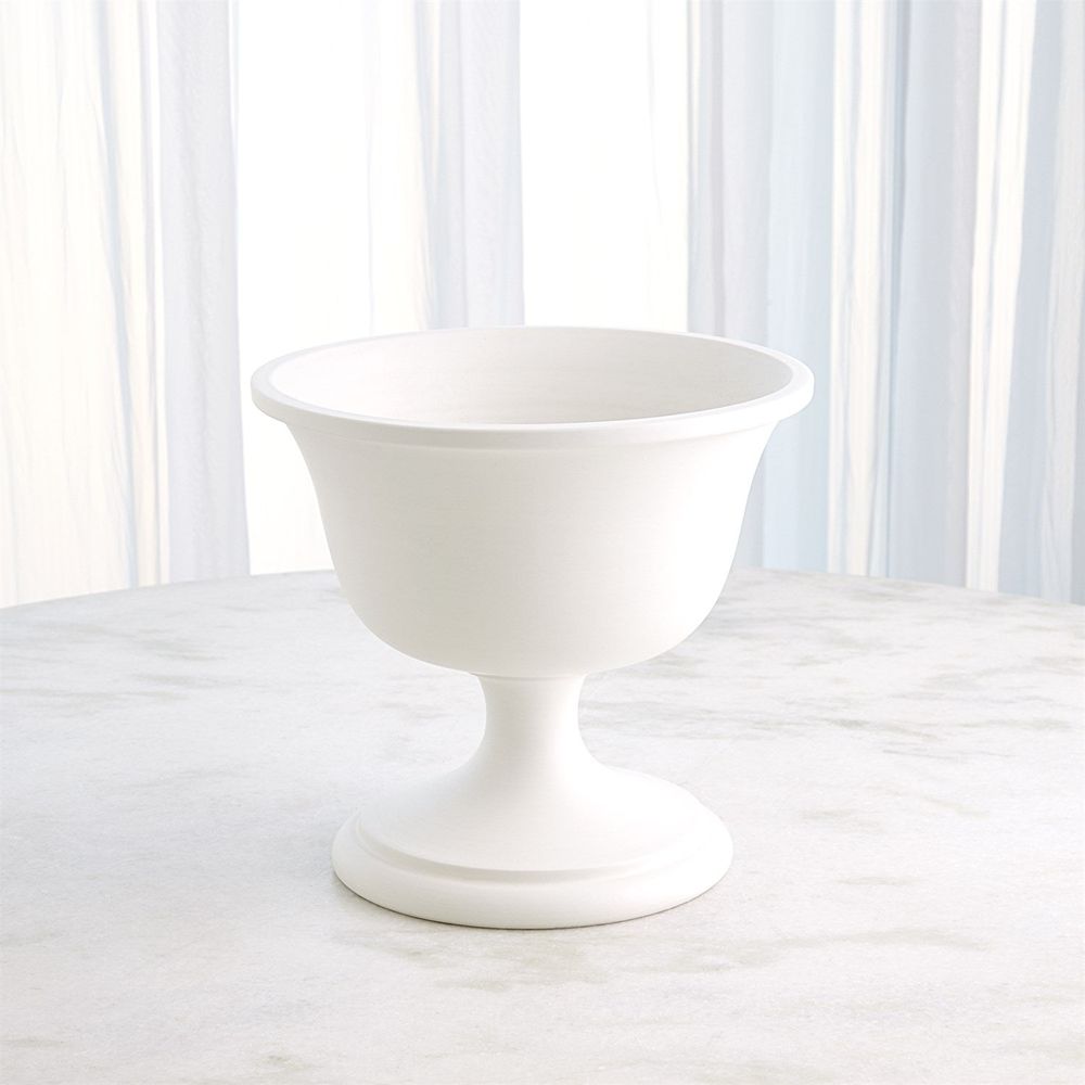 Villa Chalice Compote-Matte White-Lg
