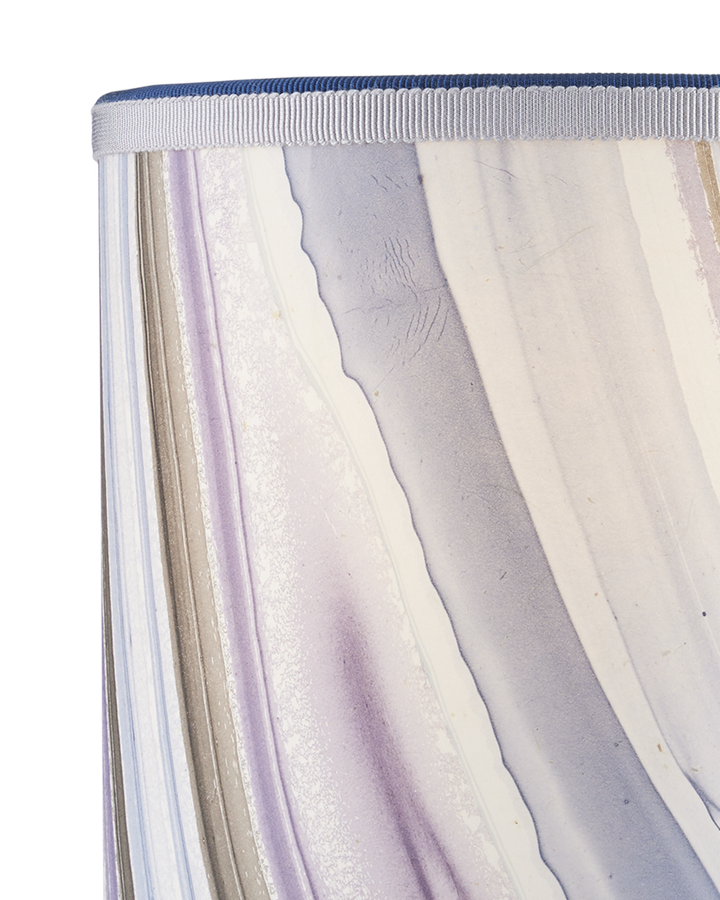 Marble Lavender Paper Drum Chandelier Shade