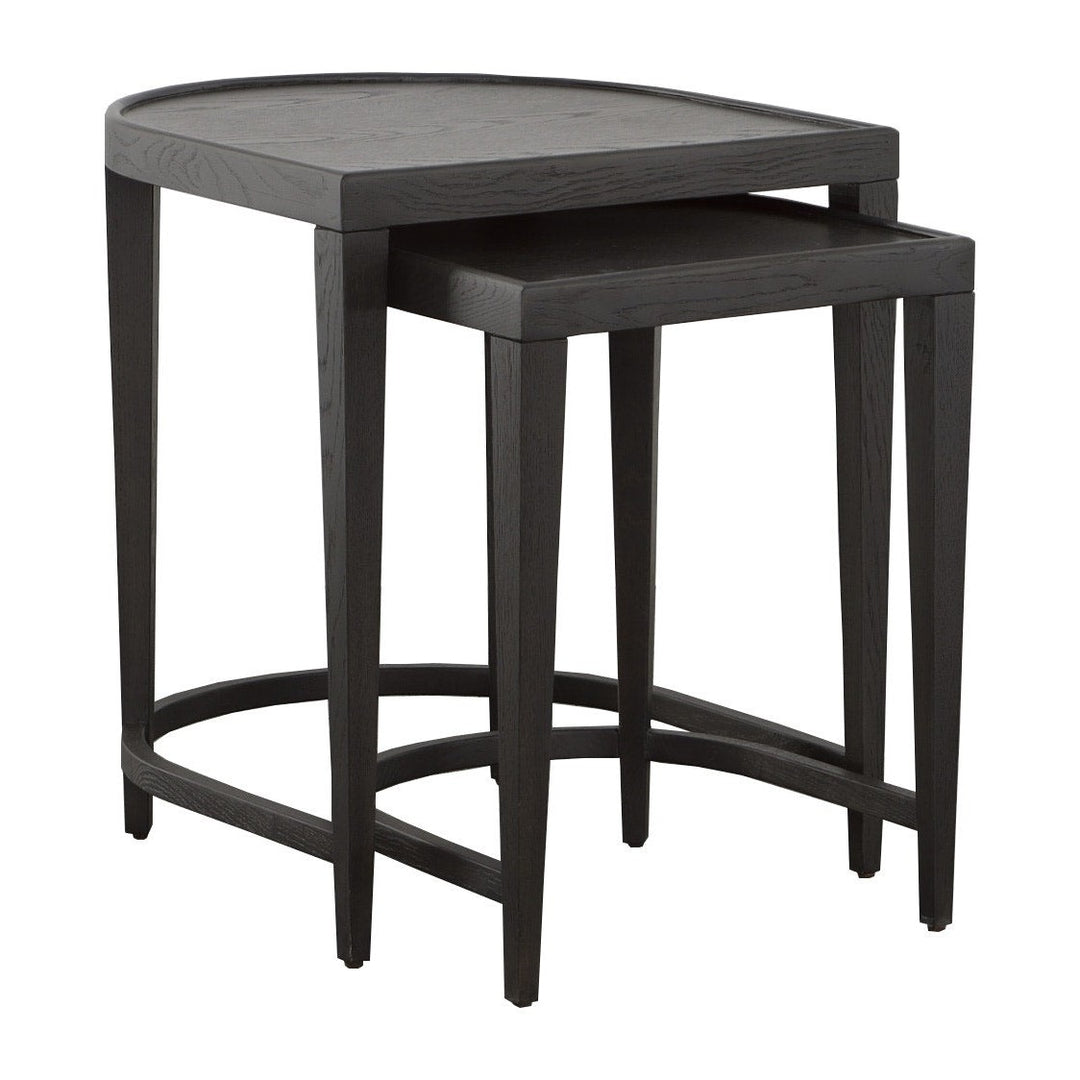 Helena Nesting Table - Charcoal - White Oak Solids