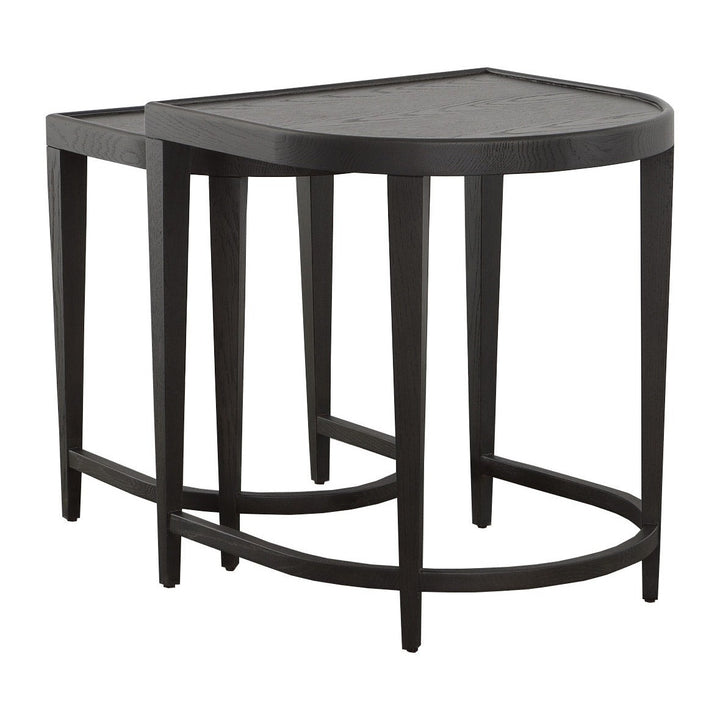 Helena Nesting Table - Charcoal - White Oak Solids