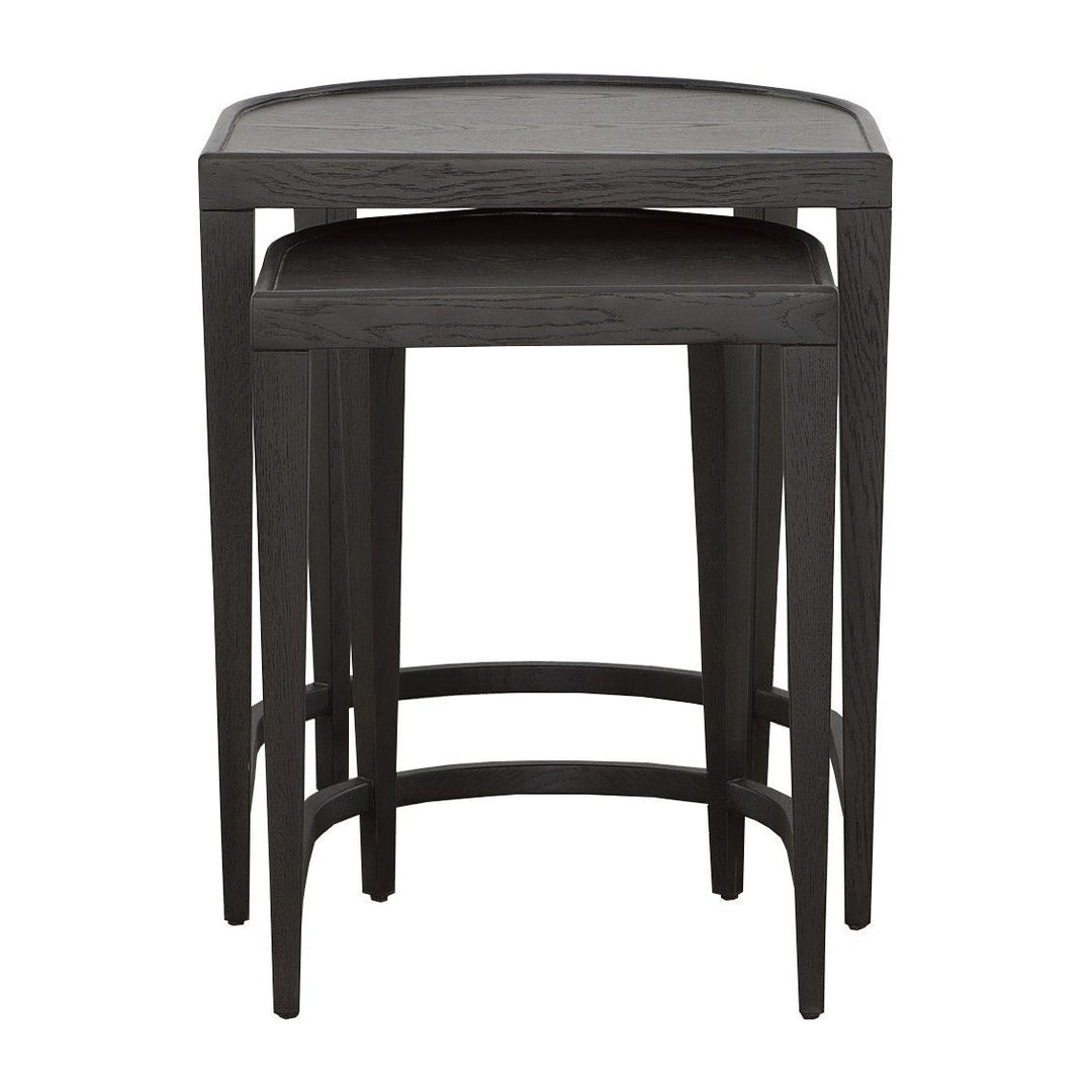 Helena Nesting Table - Charcoal - White Oak Solids