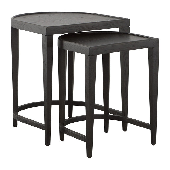 Helena Nesting Table - Charcoal - White Oak Solids