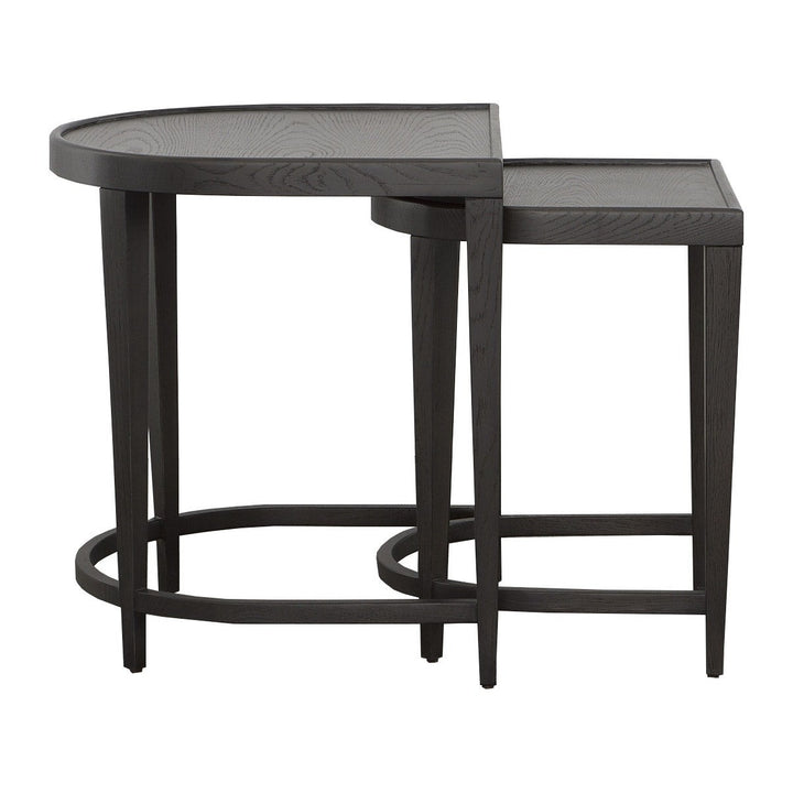 Helena Nesting Table - Charcoal - White Oak Solids