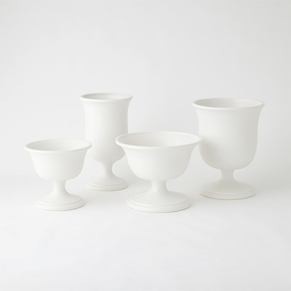 Villa Chalice Compote-Matte White-Lg