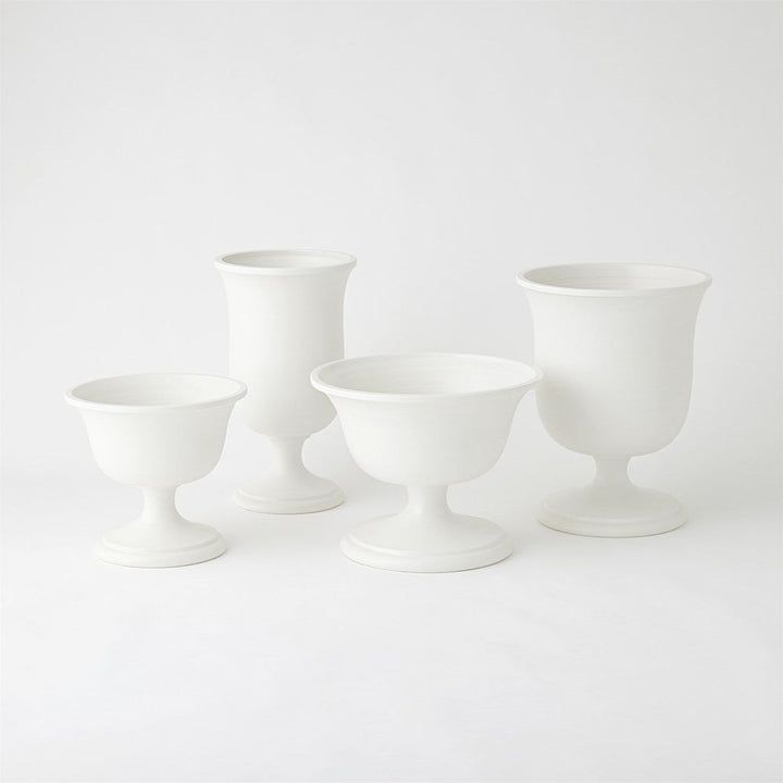 Villa Chalice Compote-Matte White-Lg