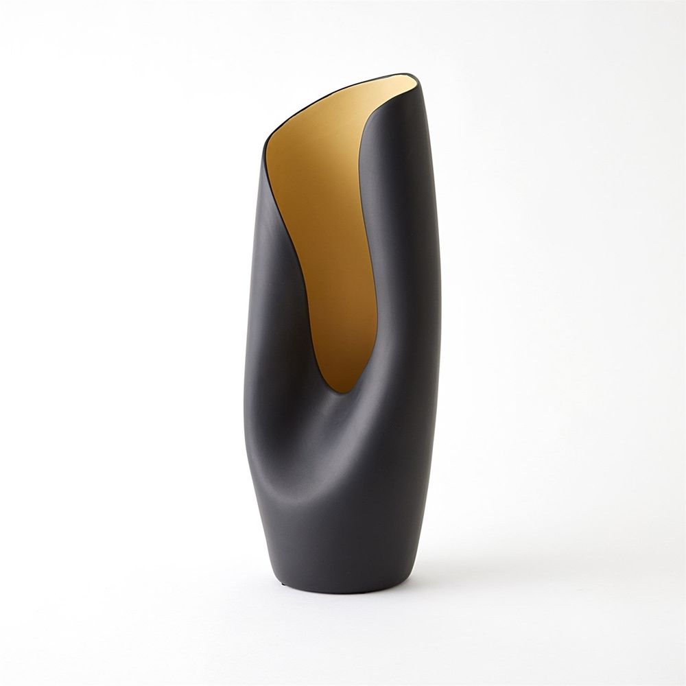 Vases Avian Vase-Black/Gold-Lg