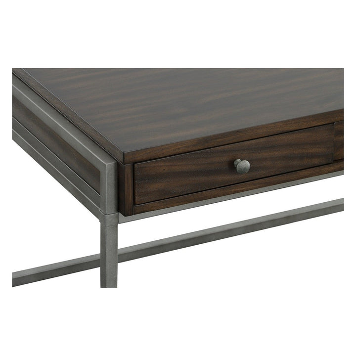 West Camden Writing Desk - Tahitian Pearl - Metal, Walnut Solids