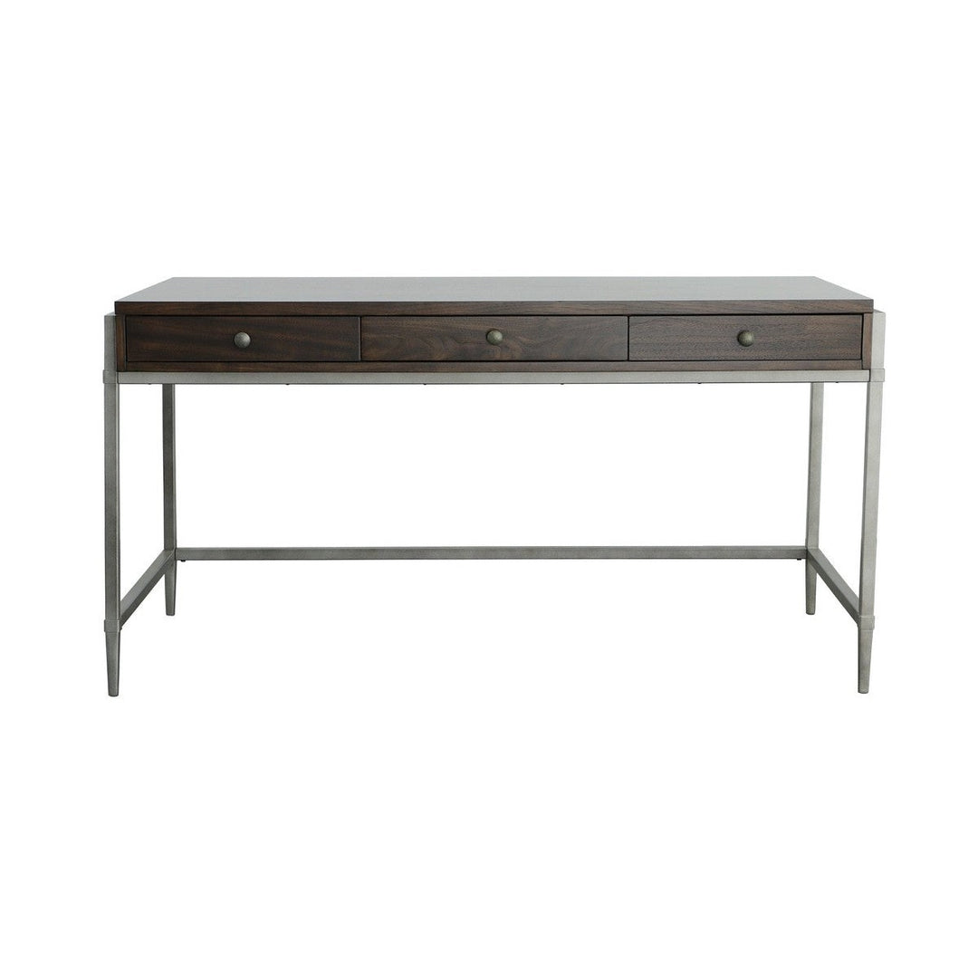 West Camden Writing Desk - Tahitian Pearl - Metal, Walnut Solids