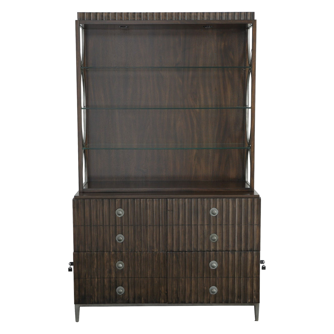 West Camden Lateral File Deck - Tahitian Pearl - Metal, Walnut Solids