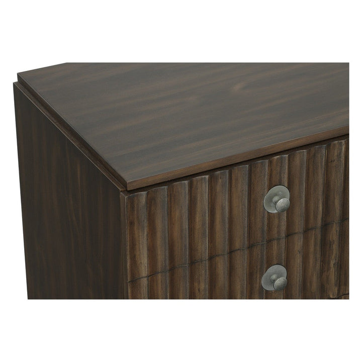 West Camden Lateral File Cabinet - Tahitian Pearl - Metal, Walnut Solids