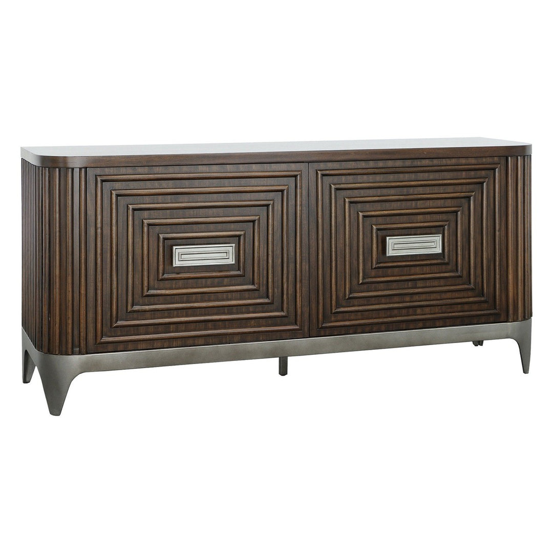 West Camden Credenza - Tahitian Pearl - Metal, Walnut Solids