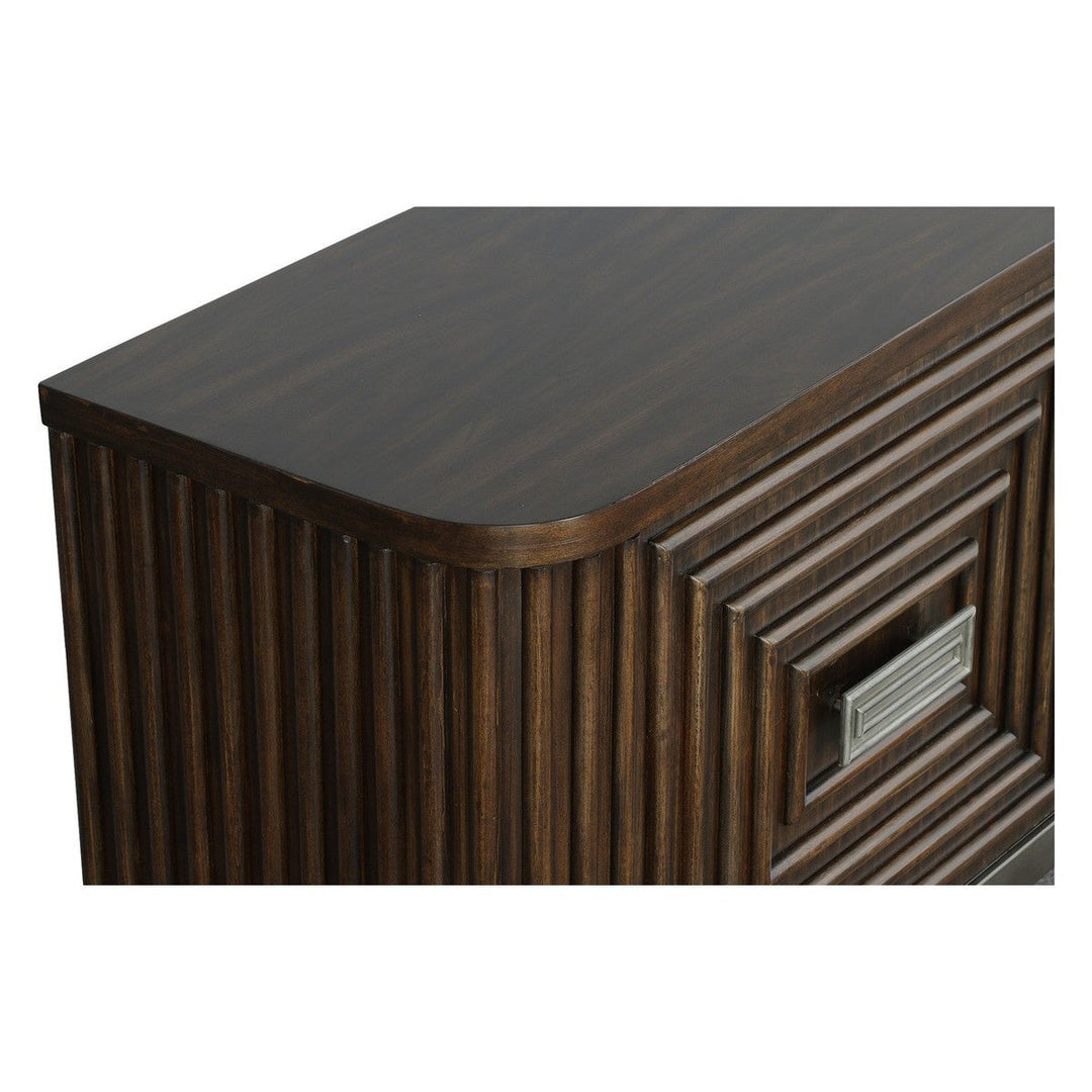 West Camden Credenza - Tahitian Pearl - Metal, Walnut Solids