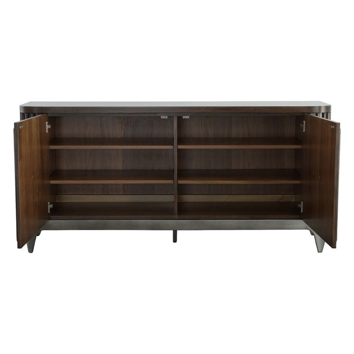 West Camden Credenza - Tahitian Pearl - Metal, Walnut Solids