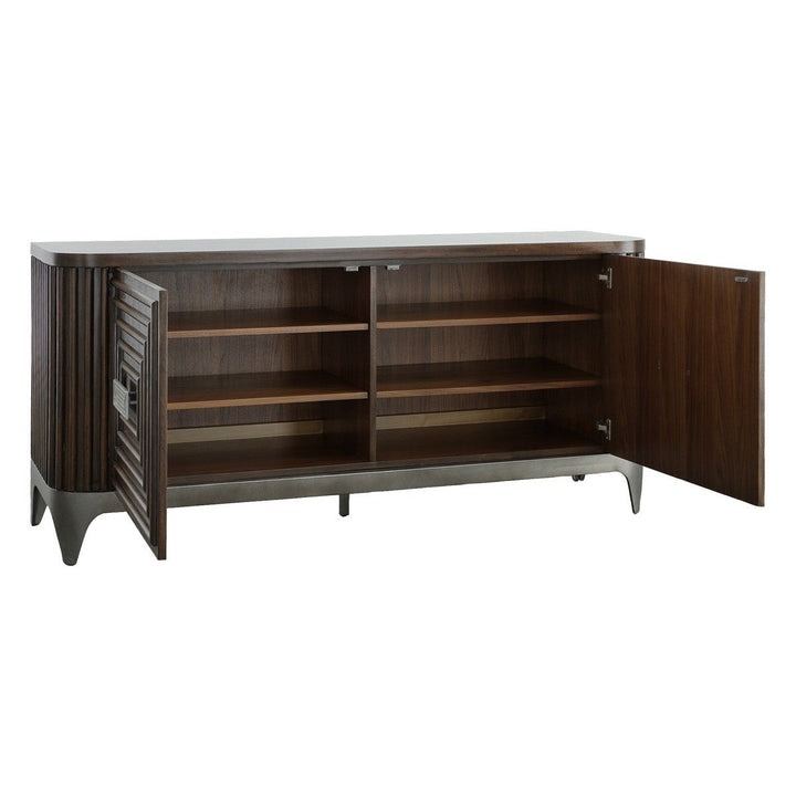 West Camden Credenza - Tahitian Pearl - Metal, Walnut Solids