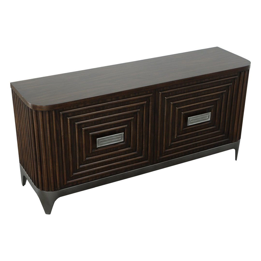 West Camden Credenza - Tahitian Pearl - Metal, Walnut Solids