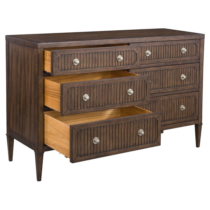 West Camden Dresser - Tahitian Pearl - Walnut,Metal Accents