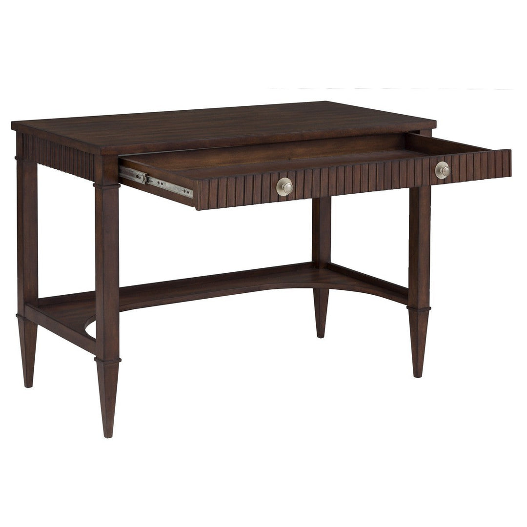 West Camden Desk - Tahitian Pearl - Walnut,Metal Accents