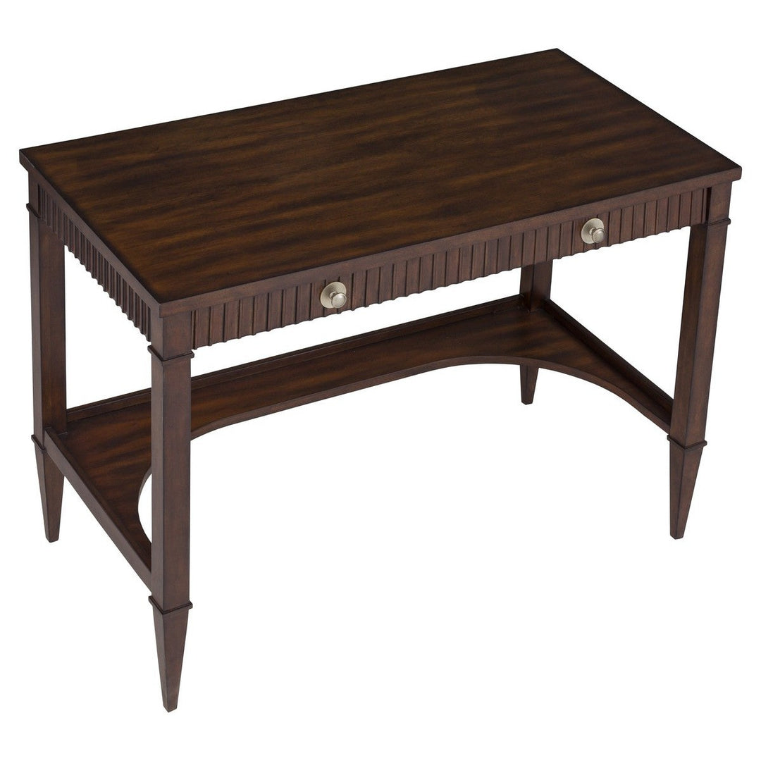 West Camden Desk - Tahitian Pearl - Walnut,Metal Accents