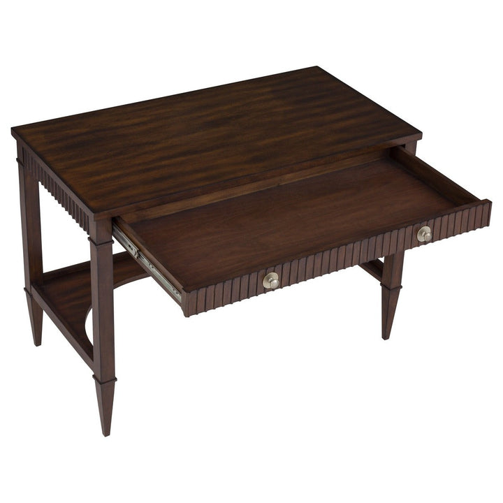 West Camden Desk - Tahitian Pearl - Walnut,Metal Accents