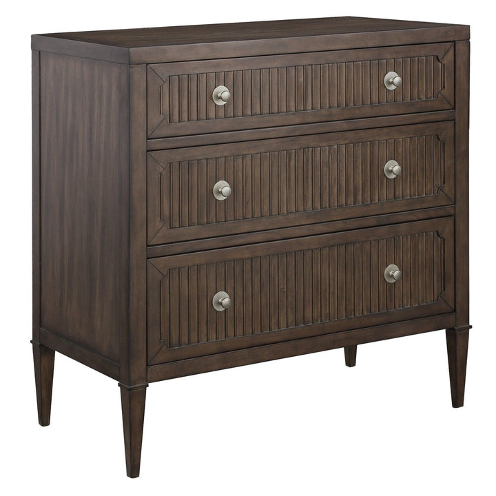 West Camden Chest - Tahitian Pearl - Metal Accents,Walnut