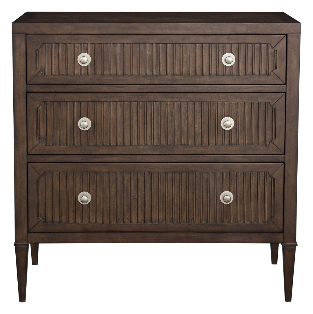 West Camden Chest - Tahitian Pearl - Metal Accents,Walnut