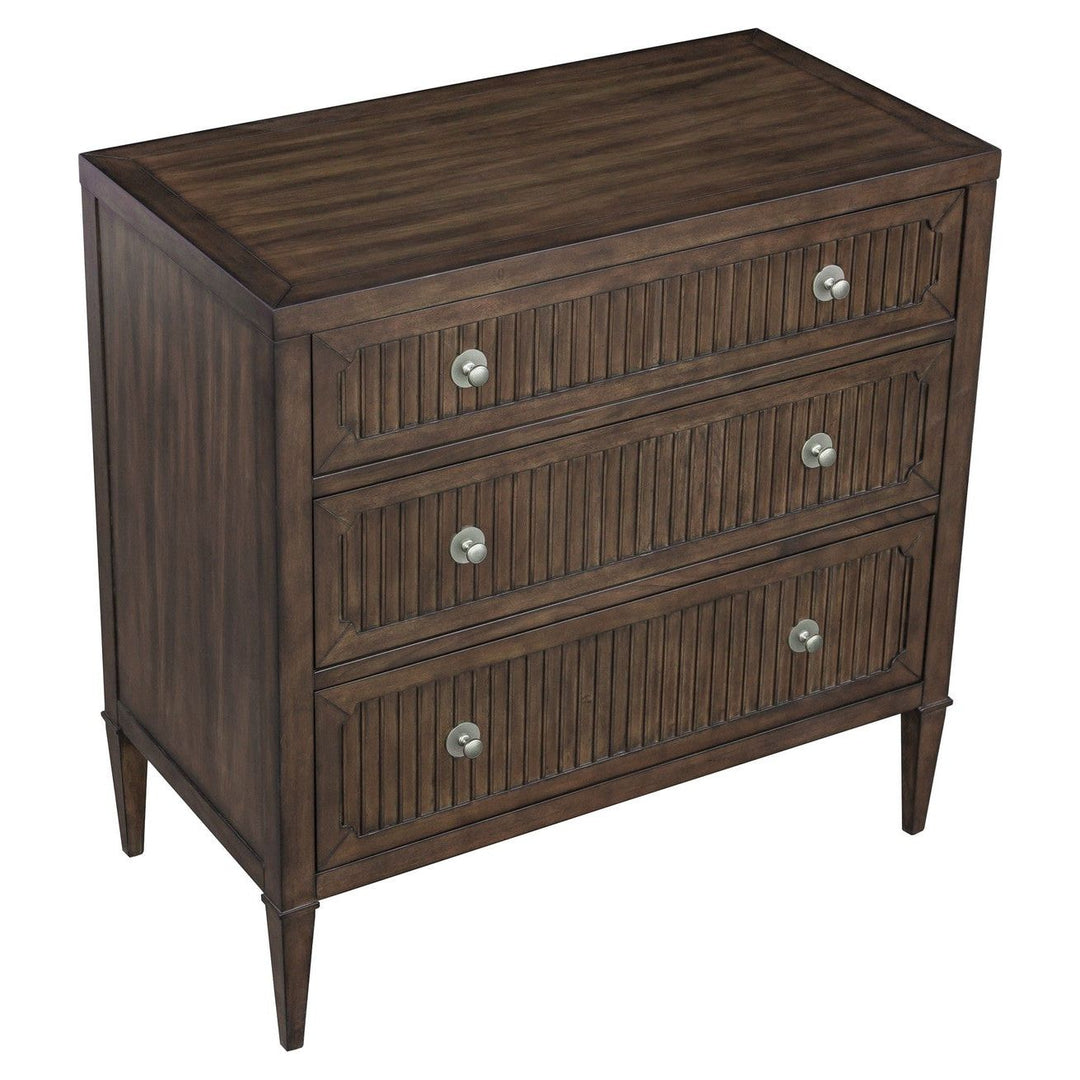 West Camden Chest - Tahitian Pearl - Metal Accents,Walnut