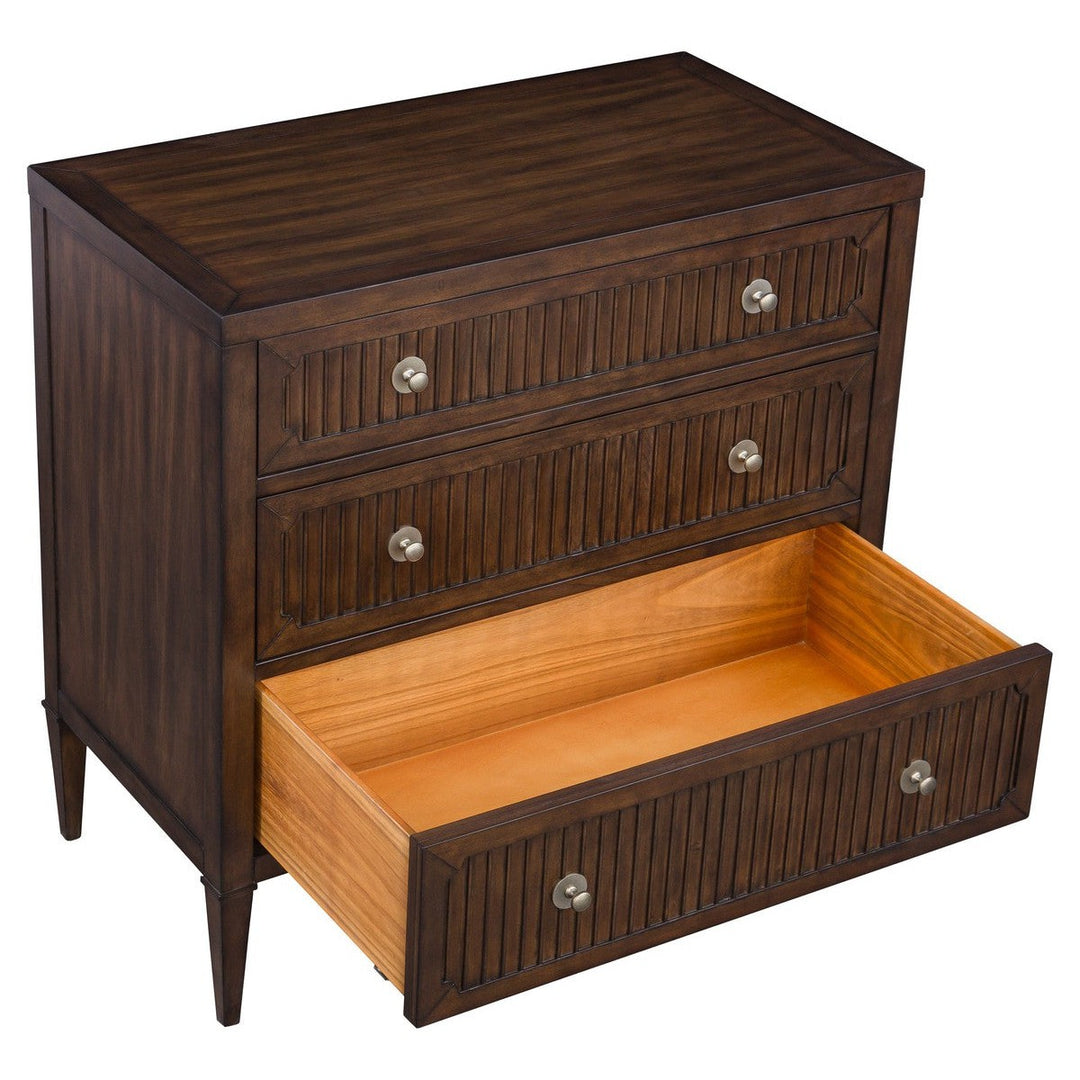 West Camden Chest - Tahitian Pearl - Metal Accents,Walnut