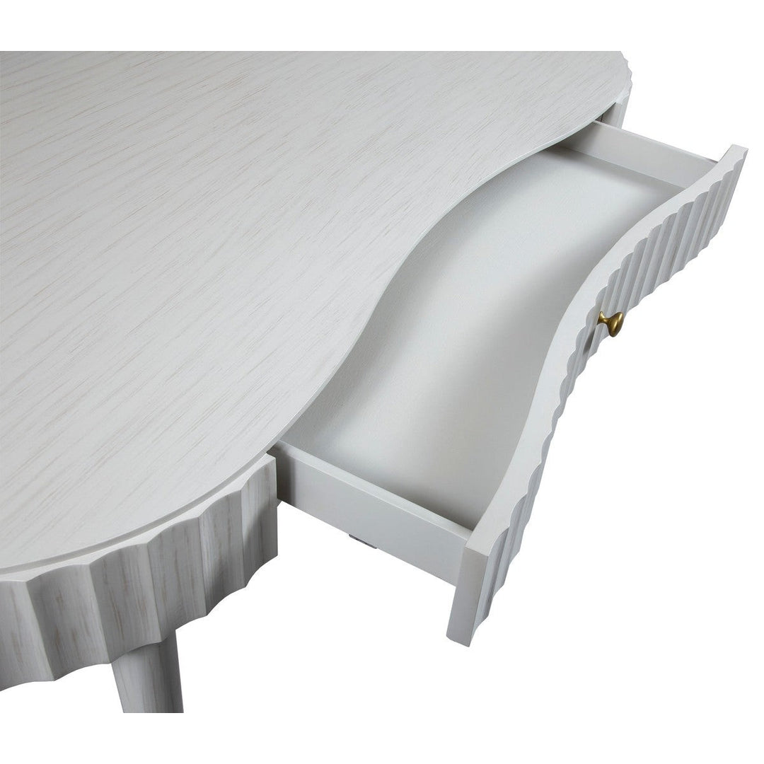 East Camden Vanity Desk - Pearl - Metal,  Poplar Solids