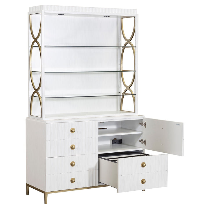 East Camden Lateral File - Pearl - Poplar Solids & Antique Metal